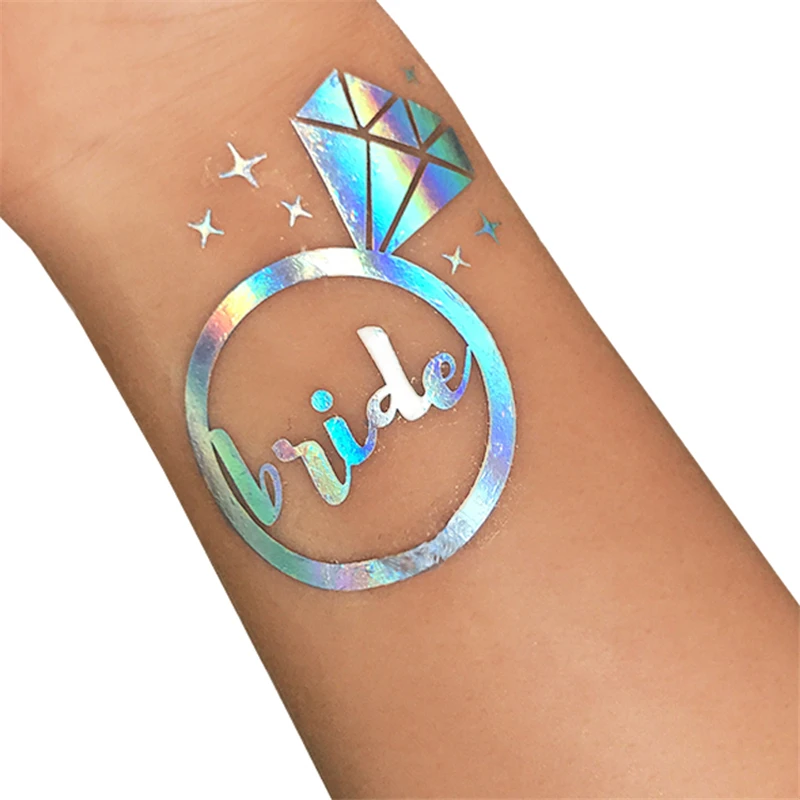 

Hot 25Pc Bride Wedding Dress Team Bride Temporary Tattoo Party Party Bride Tribe Flash Tattoo Wedding Decoration Vintage Q