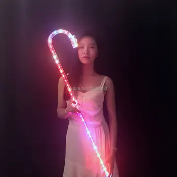 

Fashion LED Dancing crutches Colorful KTV Party ballroom DJ Show dance accessories light props shoes for women kids girls gifts