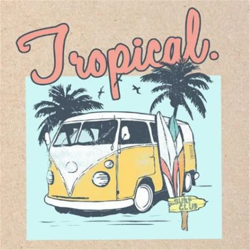 

Sweet Street Icon Women Men Clothes 235MM Cartoon Bus Car Iron on transfer Printing Patches for clothing T-shirt Patch Stickers
