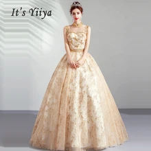 It's Yiya вечернее платье с блестками De Soiree длинные большие размеры полые женские вечерние платья без рукавов вечерние кружевные платья E636