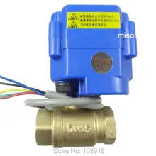 10 шт. моторизованный клапан латунь, G1/" DN15, 2 варианта, CR05, электрический клапан, моторизованный шаровой клапан