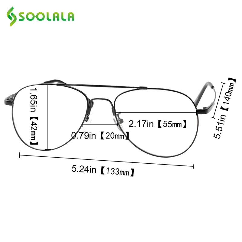 SOOLALA ретро металлические оправы с памятью, очки для чтения для мужчин и женщин на заказ, очки для чтения близорукости+ 1+ 1,5+ 2+ 2,5+ 3