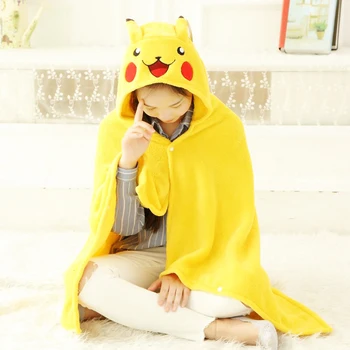 

150 cm Pikachu Dinosaur Cape Lazy Blanket, Cartoon Kumamon Stitch Plush Toy Blanket, Cosplay Cloak Blanket, Birthday Gift