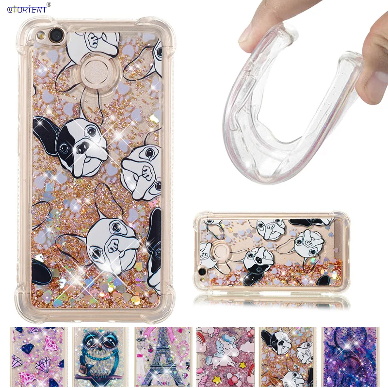 

Liquid Quicksand Phone Case for Xiaomi Redmi 4X 4 X Armor Case Back TPU Silicone Cover for Xiomi Redmi4X MAG138 Bumper Shell