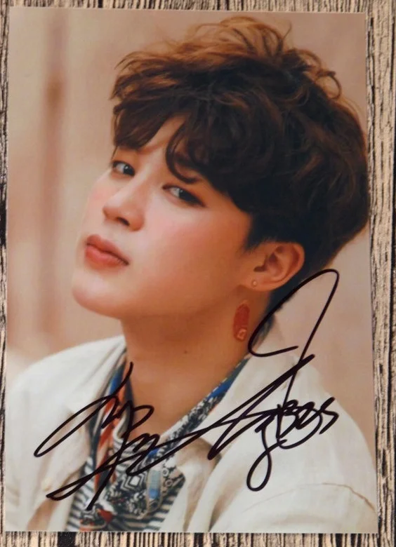 signed BTS JIMIN autographed photo Face Yourself 4*6 inches
