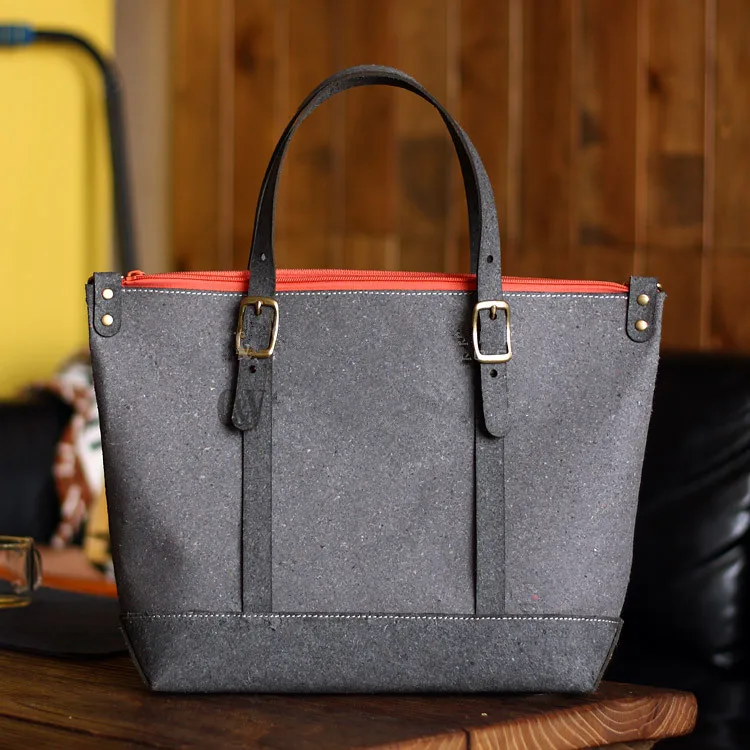 

[B-057] DIY handmade leather art retro tote bag's paper drawing cutted pattern version of the pattern