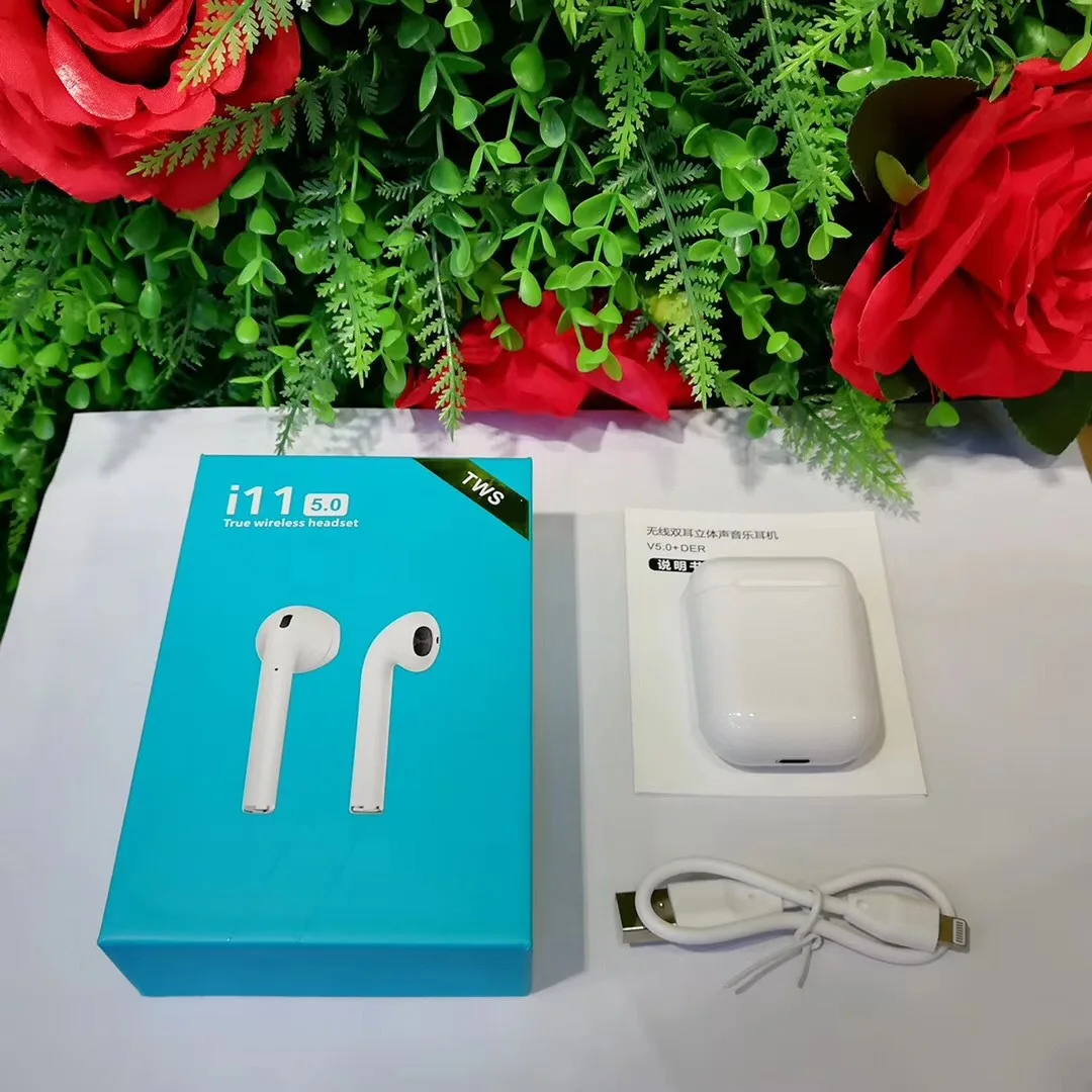 

Original i11 tws 1:1 air Wireless bluetooth 5.0 super stereo bass Earbuds For apple iphone 7 8 ipad iOS smart Android phone