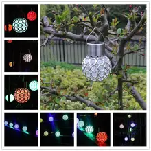 HobbyLane светодиодный подвесной светильник на солнечных батареях, водонепроницаемый ночной Светильник, садовый уличный светильник, декоративный праздничный светильник ing