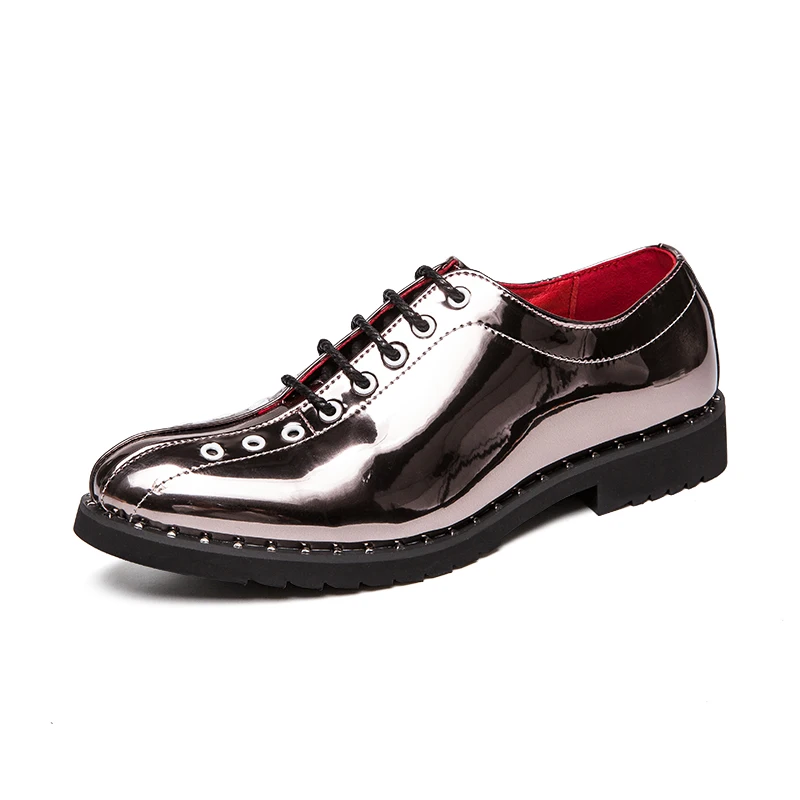 gold wedding men patent leather shoes italian pointed silver designer dress male footwear fashion brogue oxford shoes for men (30)