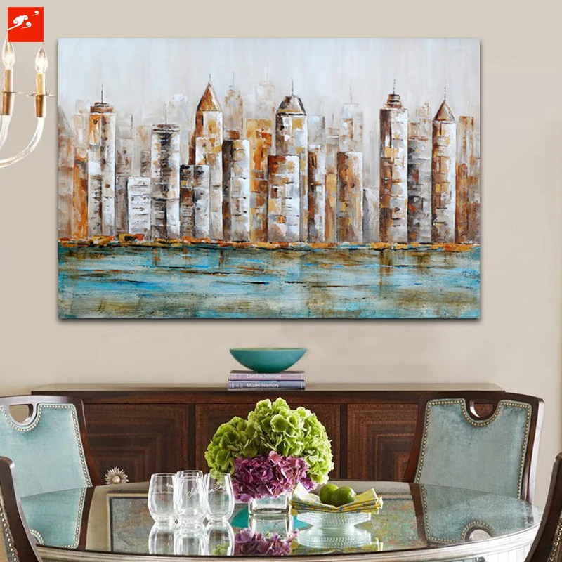 2016 New York Skyline Cityscape Architecture Skyline Abstract Wall Art