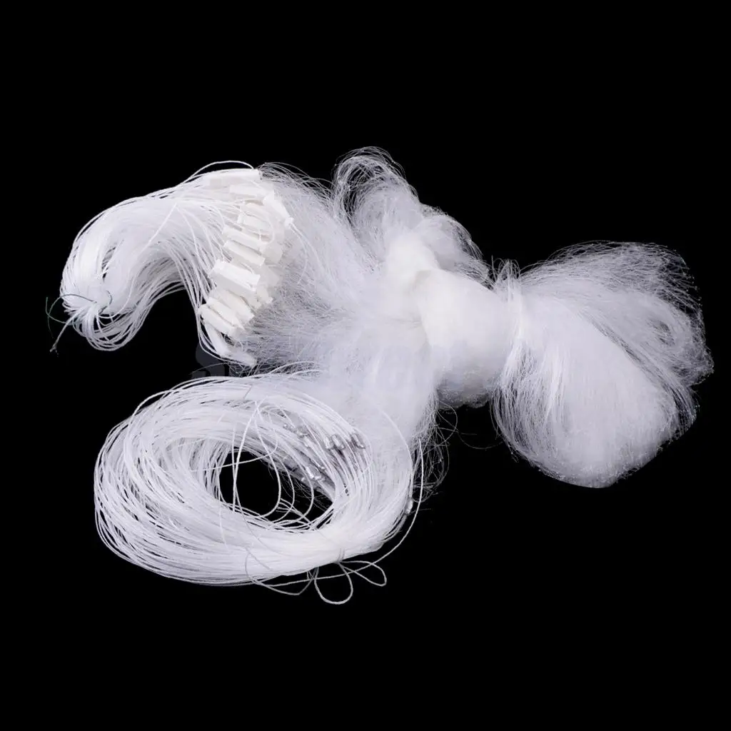 50m 3 Layer Fishing Fish Mesh Trap Nylon Clear Monofilament Fishing Gill Net 2-5cm Mesh Hole Sinking Casting Net