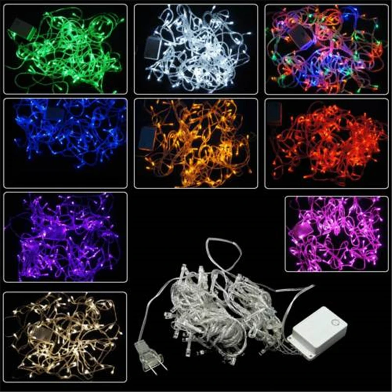 Наружные светодиодные гирлянды 10 м-100 м Водонепроницаемые светодиодные праздничные полосы лампы бусины Свадебная Рождественская елка Новогоднее украшение сада