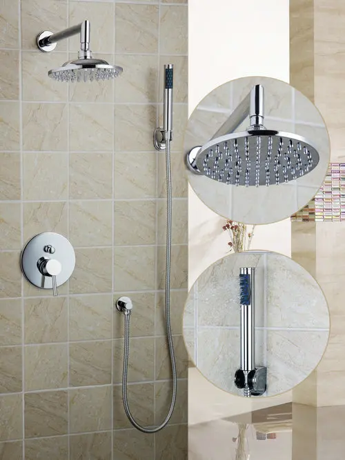 

Best Shower Set Torneira Good Quality 8" Shower Head Bathroom Rainfall 50238-42A Bathtub Chrome Sink Tap Mixer Faucet