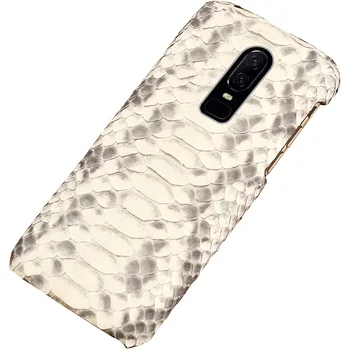 

LANGSIDI Half pack drop protection sleeve For Oneplus 7 Pro 6 5 5T 6T 3 3t x 2 Luxury Genuine python mobile phone case Unisex