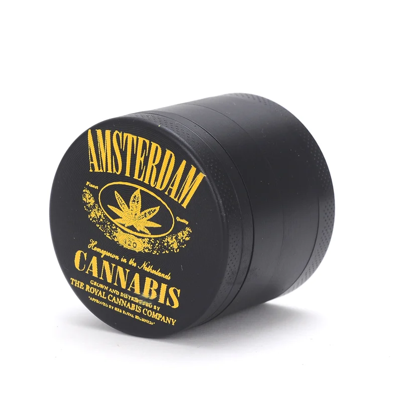 

4 Layer AMSTERDAM Grinder Hot New Crusher Weed Tobacco Herb Grinders Cigarette Smoke Grinder Crusher Hand