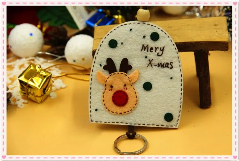 Войлочный свободный Режущий Материал DIY упаковочный набор ручной работы Рождественский лось ключ сумка Войлок ремесло для специального подарка