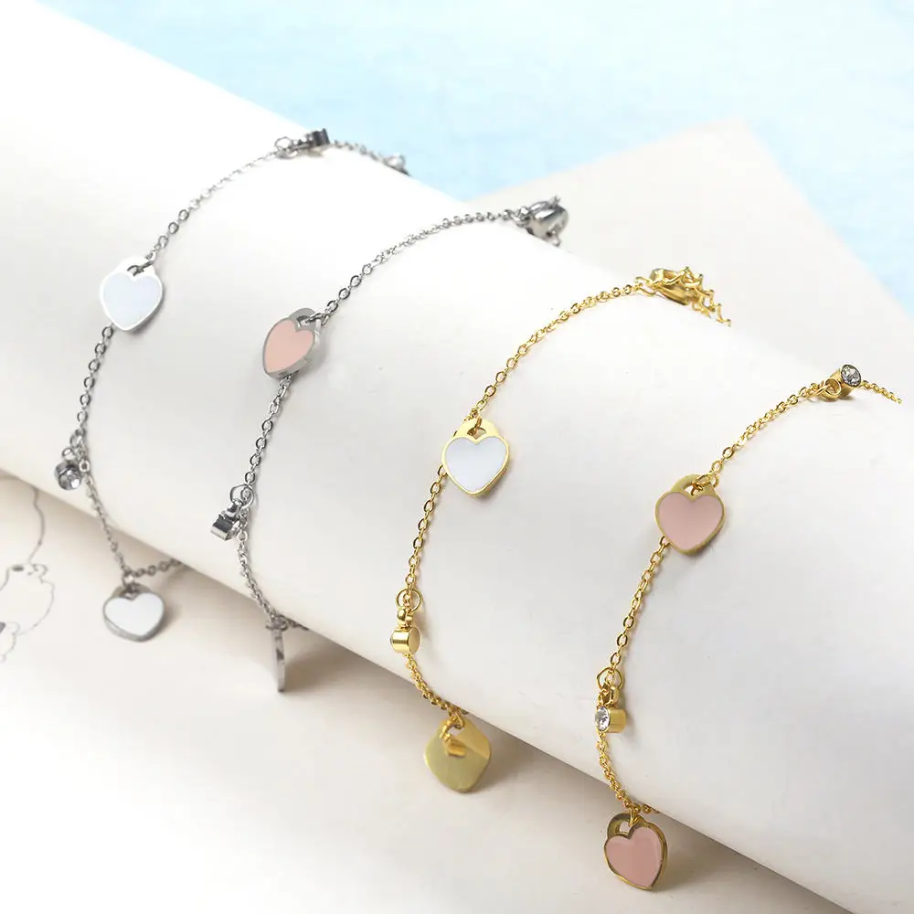 SHE WEIER charm chain link  bracelets bangles for women friendship braclet hand chain female girls jewelry bijouterie silver