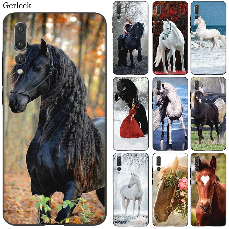 Силиконовый чехол Desxz для мобильного телефона Beauty Horse Huawei Honor 7A 7C 7X 8 8X 8C 9 Note 10
