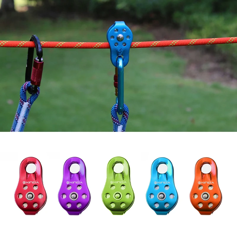 1pc High Quality Single Wheel Swivel Pulley 20aKN Aluminum Rock Fixed