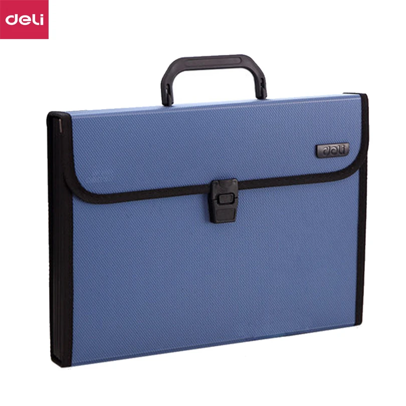 

Deli Stationery File Folder A4 12 Pocket Durable Expanding Wallet Manage Files Organizer Paper Holder Document Expanding Wallet