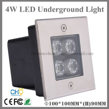 

Wholesale 4x1w square led Underground light, 85-265v led buried lamp,outdoor lighting IP67