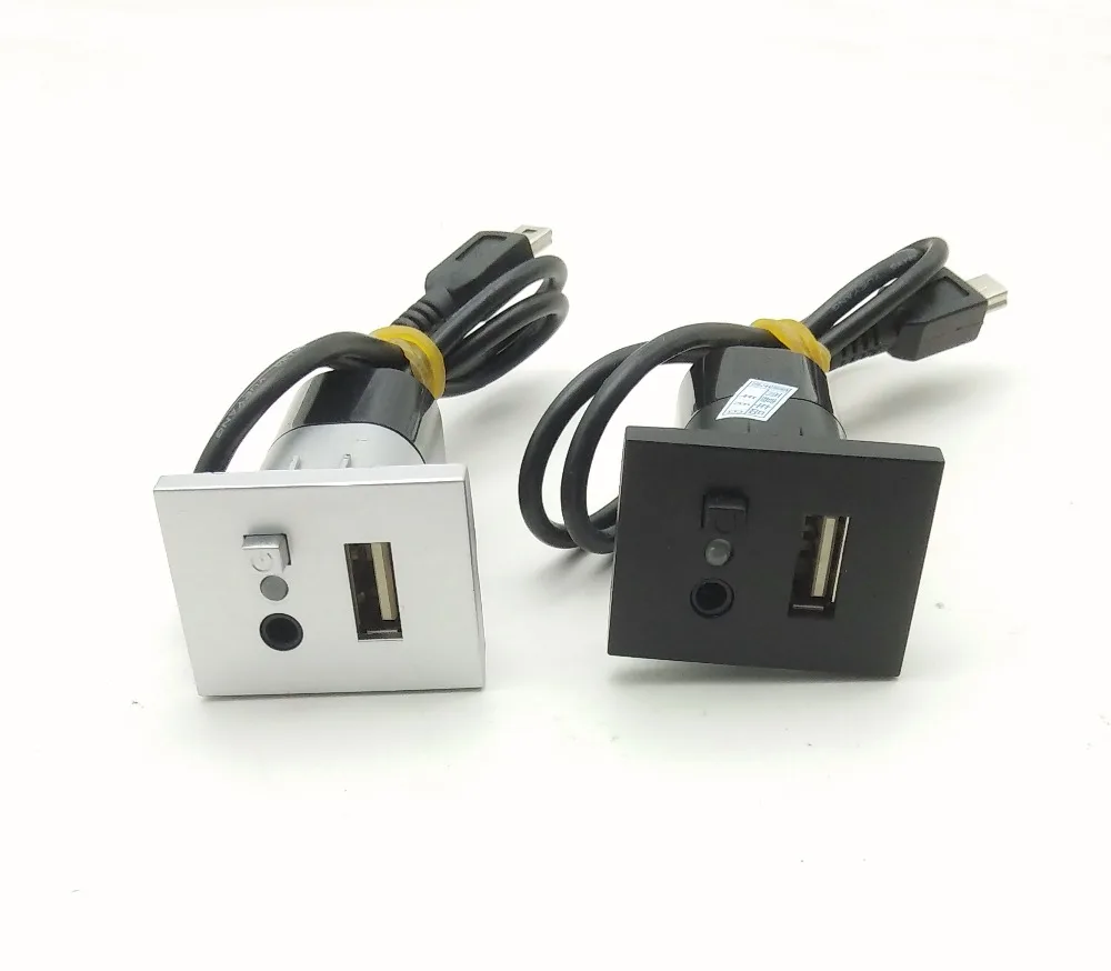 

SKTOO Car Accessories Aux Usb Interfaces Button With Mini USB Cable For Ford Focus Cd Dvd Players Usb Aux