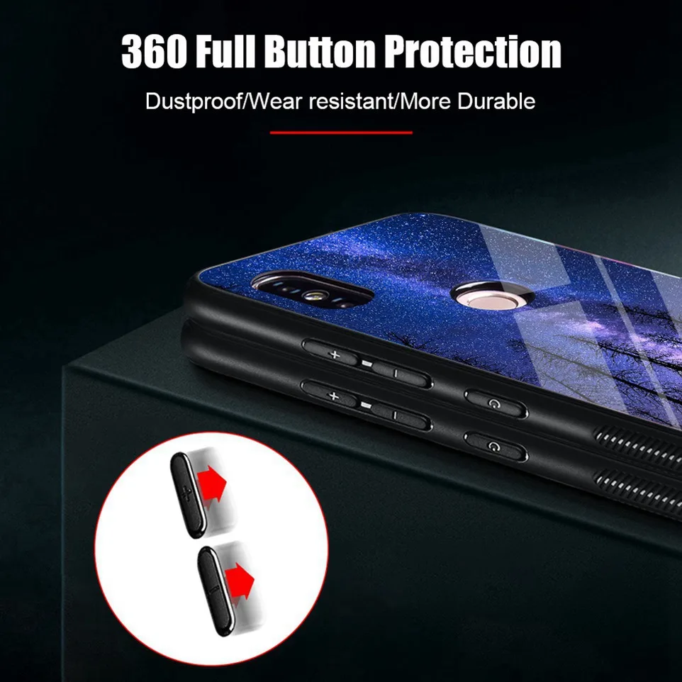 WHAY Tempered Glass Case For Xiaomi A2 Lite Case Luxury Cover For Xiaomi Redmi 5 Plus Note 5 Xiomi Redmi 6 pro 6A 4X Mi A1 Coque (4)