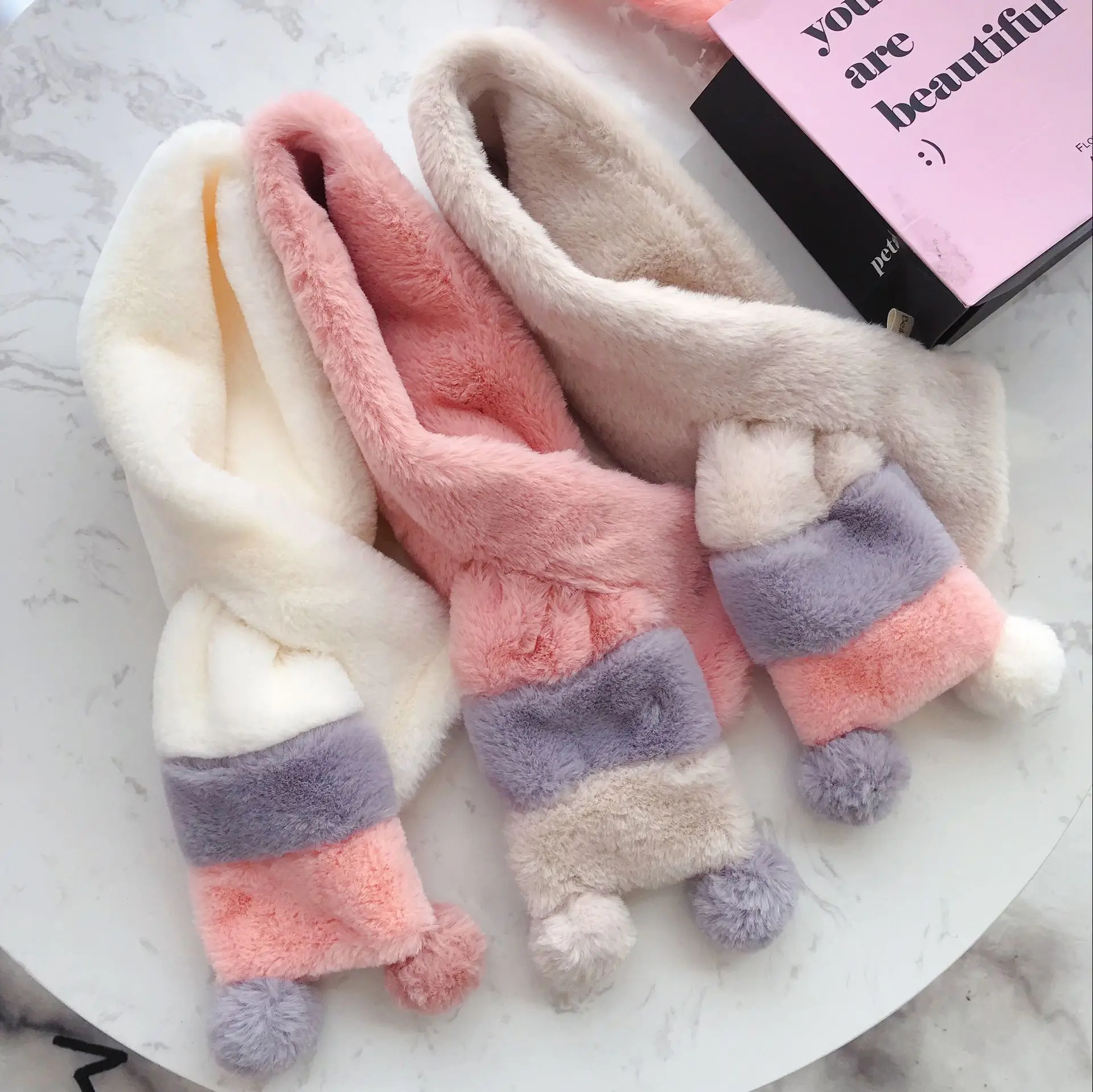 Buy Winter for baby girls scarf Cute Children Kids Scarves thick Soft Shawl
