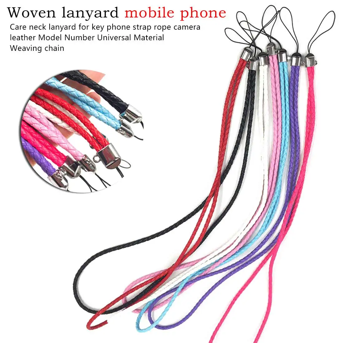 

DIY Phone Straps ID Card Key USB Camera MP3 Hanging lanyard Weave lanyard for phone neck Mobile Phone Straps Phone chain
