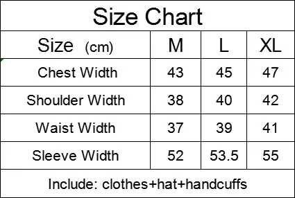 police-costume-size