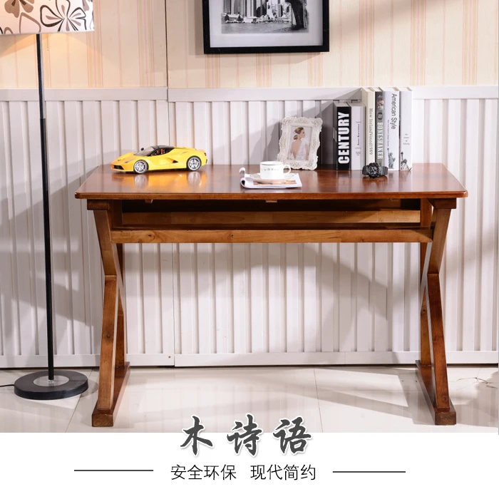 Table Wood Desk Student Home Desktop Computer For Children To
