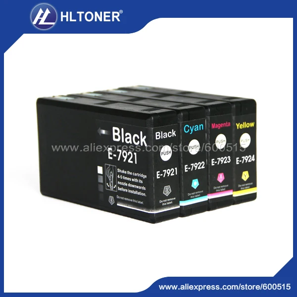 4pcs Compatible ink cartridge Epson T7921 T7922 T7923 T7924 for EPSON WorkForce WF 5111 WF 5191 