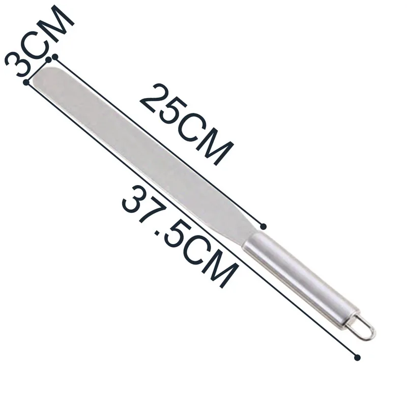 10 inch Hifuar 6/8/10 дюймов Нержавеющая сталь для крема шпатель для торт форма для выпечки тортов DIY украшения инструменты Кухня инструменты масляный торт для крема шпатель - Цвет: 10 inch