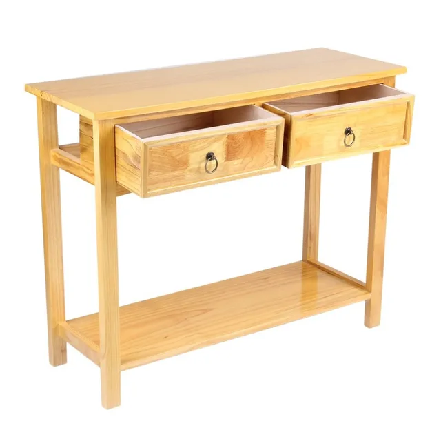 Special Price Classic Console Table With 2 Storage Drawer And Shelf Waxed Pine Hallway Home Floor Stand Table Desk Furniture Special Price Classic Console Table With 2 Storage Drawer And Shelf Waxed Pine Hallway Home Floor Stand Table Desk Furniture