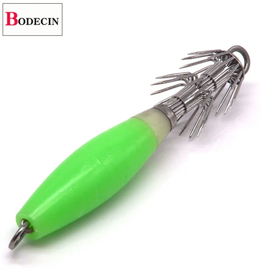 Winter Squid Jigs Hard Fishing Light Squid Hook Luminous Lure Set Jerkbait Octopus 5PCS Fake Artificial Bait For Fishing Tackle (2)