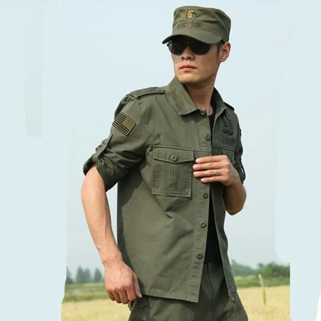 LIS ALICES Men's epaulette Shirt Fashion Full Sleeve epaulet Shirt