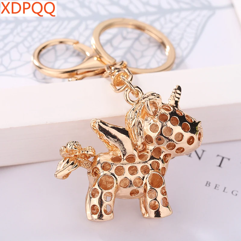 XDPQQ2018 new jewelry female key chain fashion creative unicorn keychain gift car pendant bag decoration keyring