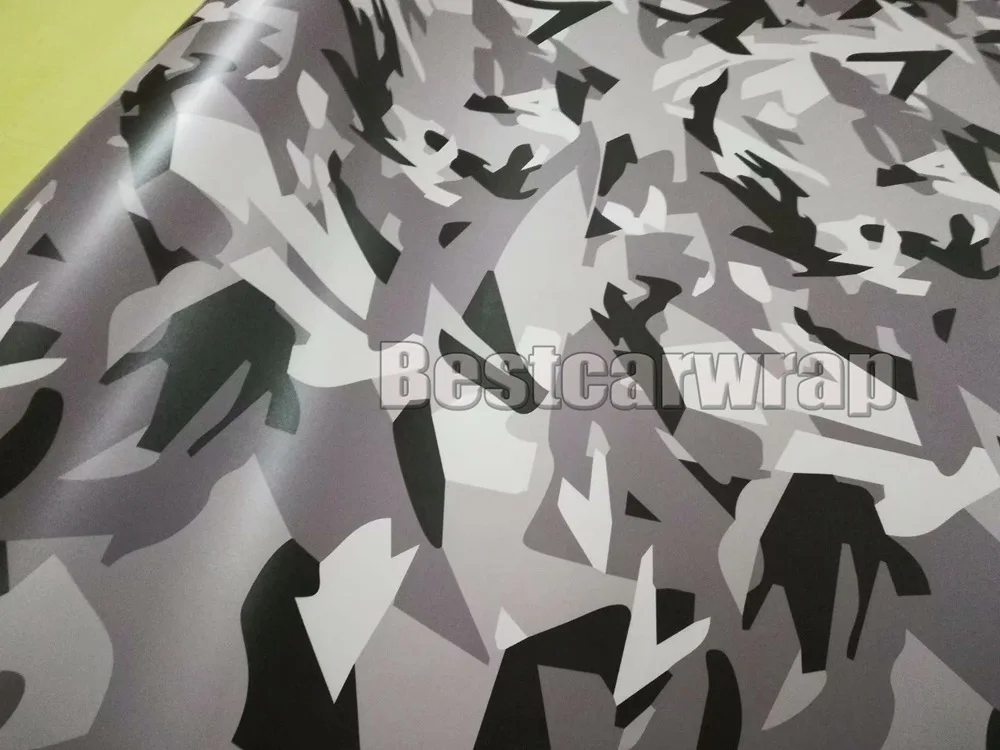 BLACK WHITE GRAY pixel camouflage vinyl car wrap style foil sticker  (2)