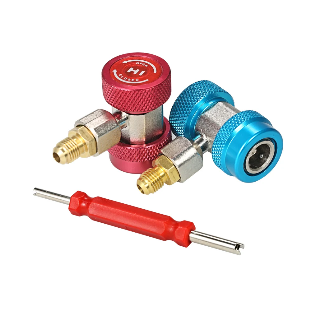 

3 Pcs Pair High Low Adapter Connector R134A AC Air Condition Adjustable Quick Coupler Car Accessories