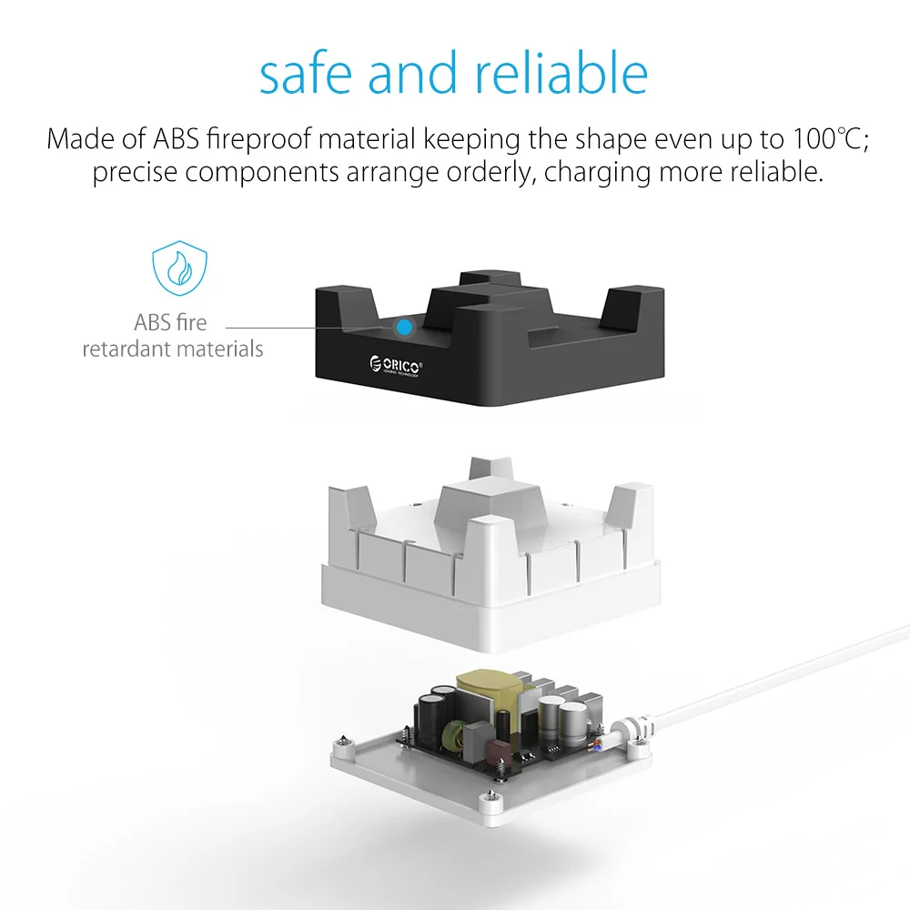 ORICO CHA 4U USB Charger 4 Port Desktop USB Charger with Phone / Tablet Mount -in Mobile Phone Chargers from Cellphones & Telecommunications on ...