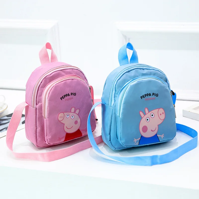 

New Peppa Pig Kindergarten School Bag Cartoon Action Figure Print Children Backpack Children Birthday Gift