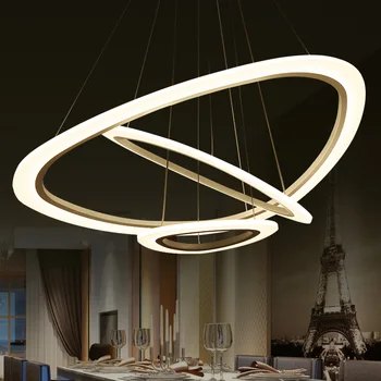 

The high quality 4 ring Acrylic Chandelier Modern round pendant lamp 90-260V 64/88/100CM Simple personality pendant lamps.