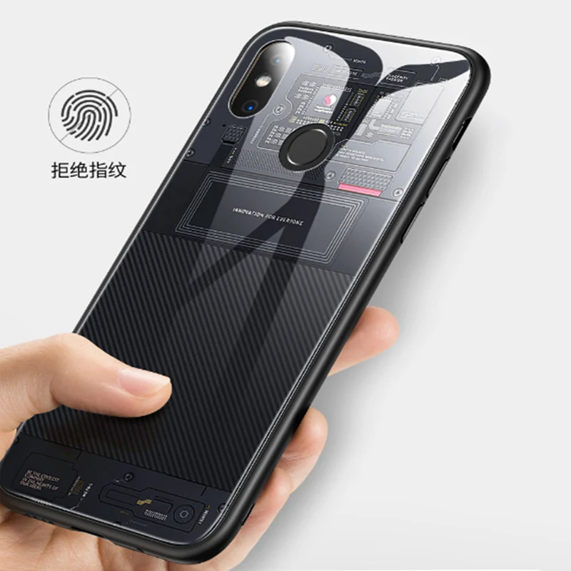 Закаленное стекло задняя крышка чехол для xiaomi mi 8 SE защитные чехлы Ретро