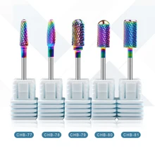 5pcs/set Alloy Small Barrel Head Nail Drill Bit Set Nail Tips Grinding Head