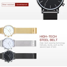 Мода Matal тела часы Для женщин тонкий легкий дизайн ЧПУ Технология IP67 Водонепроницаемый наручные часы класса люкс Для женщин часы для подарков