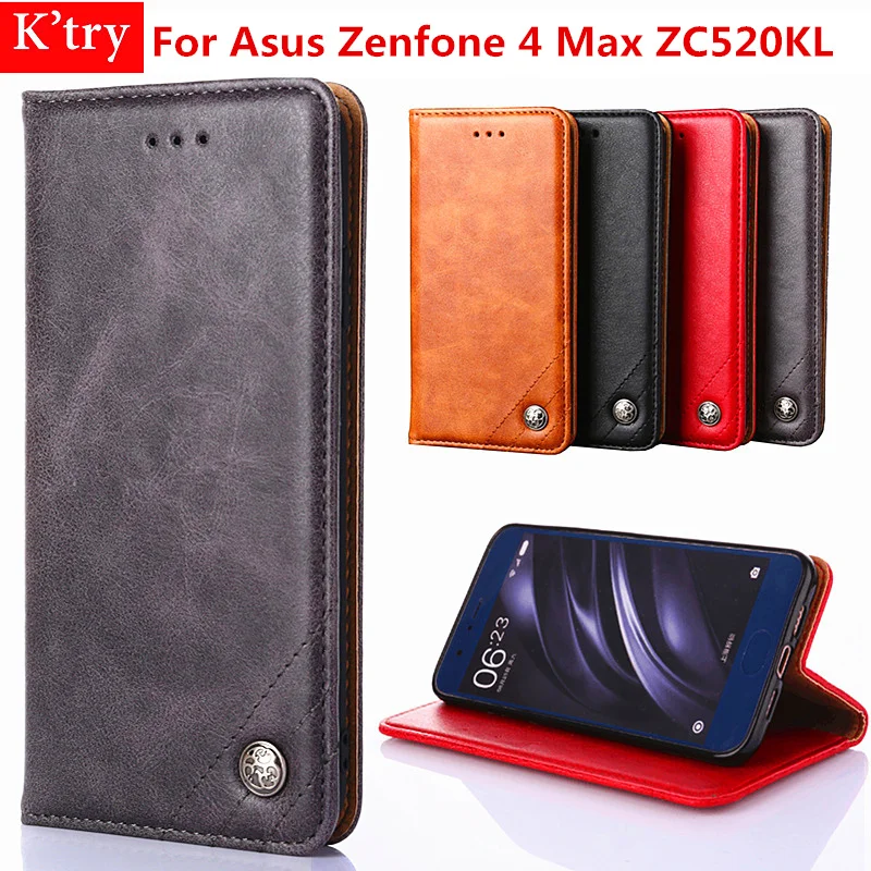 

For Asus Zenfone 4 Max ZC520KL Case Book Wallet Stand Card Slots Flip Leather Case For Asus ZC520KL Phone Cover