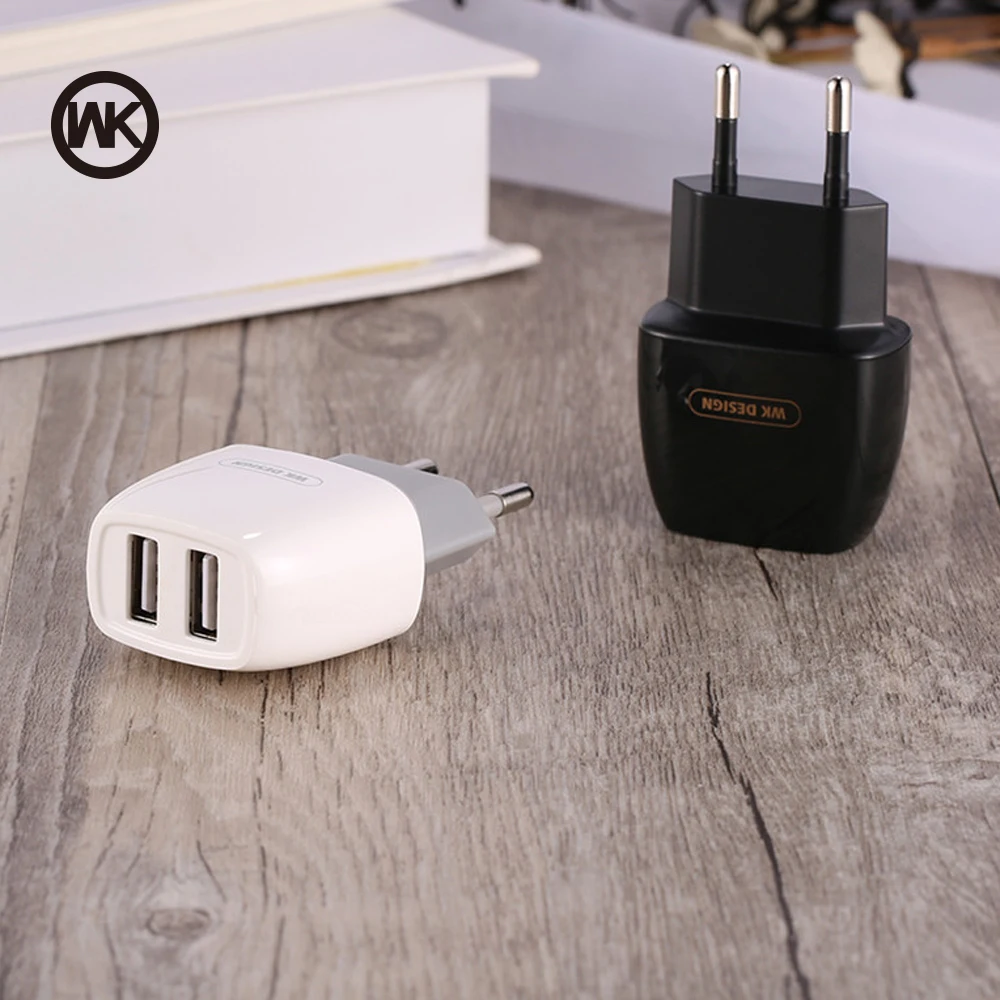 

WK DESIGN USB Charger for iPhone X Samsung S8 Phone Charger Universal EU Plug Travel Wall Mobile Phone Cargador Inalambrico