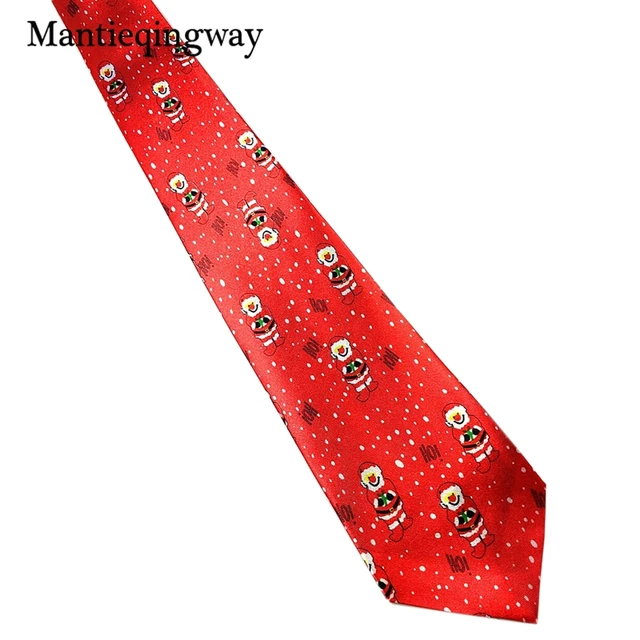 mantieqingway brand mens one time christmas ties cravats business mens christmas tie