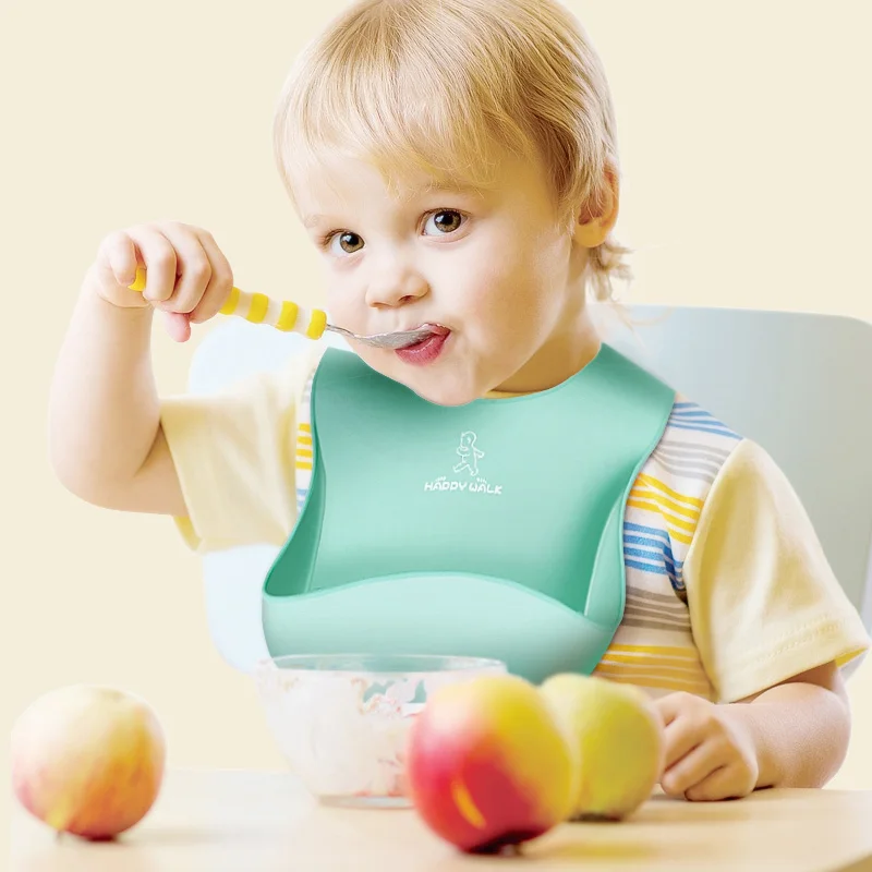 Kids Silicon Bib Baby Bib Children's summer Adjustable Waterproof Bib