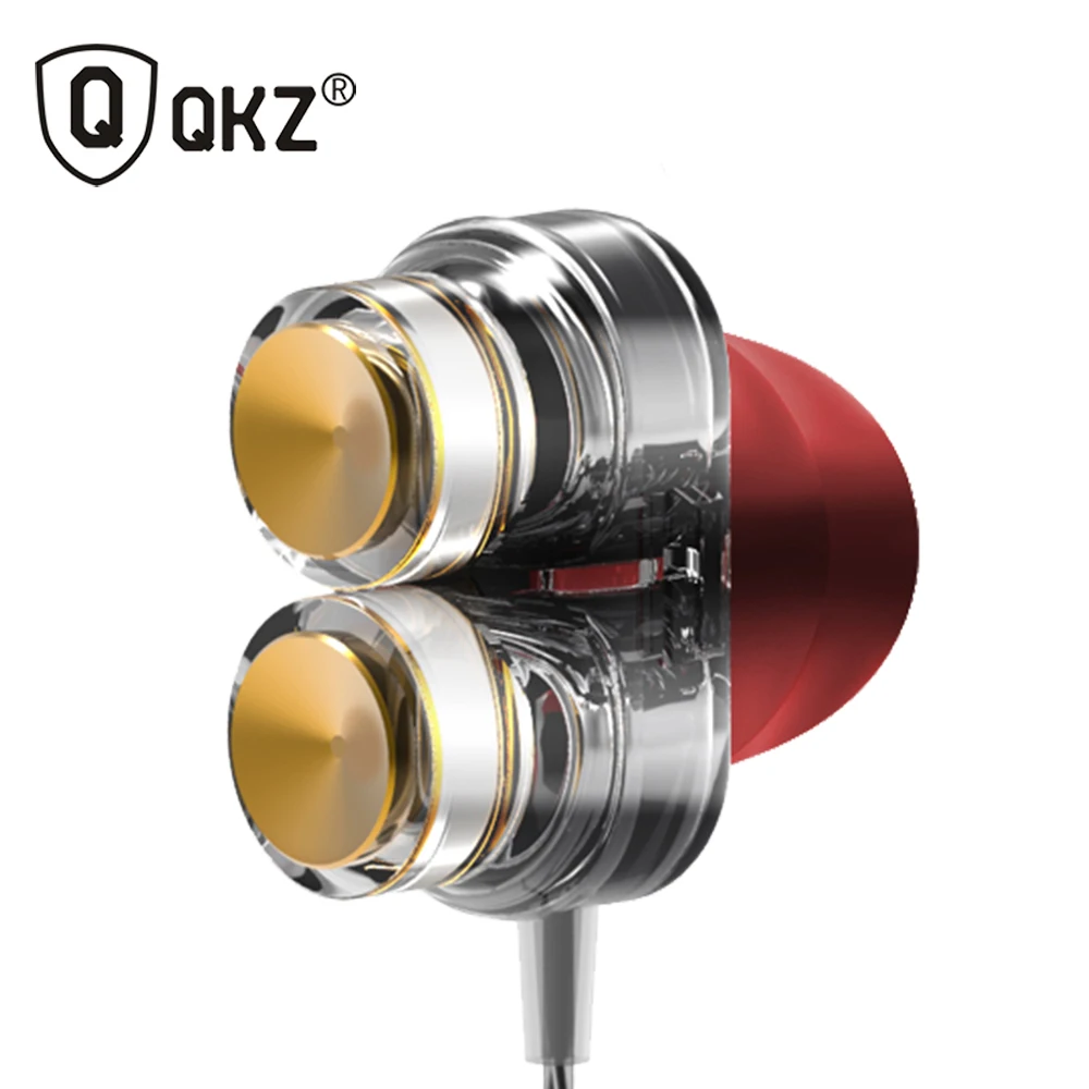 

Genuine QKZ KD7 Earphones Dual Driver With Mic gaming headset mp3 DJ Field Headset fone de ouvido auriculares